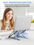 Laptop Stand, Adjustable Aluminum Foldable Portable Holder, Upgrade Whole Anti-Slip Silicone Pad, Laptop Riser for Desk Compatible with MacBook Ai...