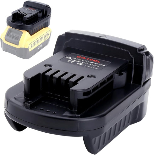Biswaye Adapter Compatible with Milwaukee M18 Tools, Compatible with DeWalt 20V Max Battery to Replacement for Milwaukee M18 18-Volt Battery, DW18...