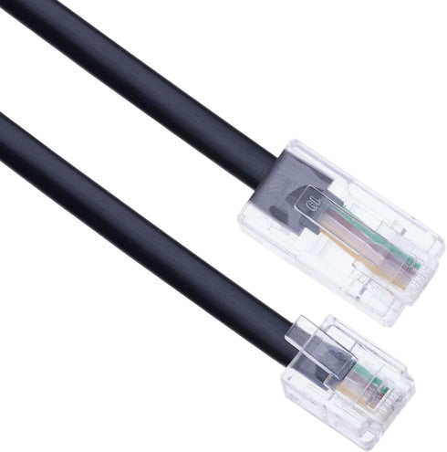 2m RJ11 to RJ45 Cable RJ11 to RJ45 Cable Phone Telephone Cord RJ11 6P4C to RJ45 8P8C Connector Plug Cable for Landline Telephone (Black)...
