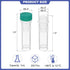 PATIKIL 1ml Plastic Cryogenic, 200Pcs Self Standing Cryogenic Vial Screw Top Frozen Test Tube for Lab Laboratory Science, Green Cap...