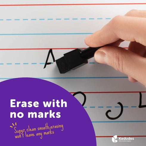 Quality Ruled Dry Erase Lapboard – Double-Sided Magnetic Whiteboard with Lines and Blank Surface for Kids Learning, Math, Writing – Student, Teach...