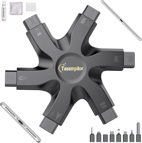iPhone Cleaning Kit Port Cleaner Repair & Restore Tool for iPad Pro Watch Cell Phone Charging Port, Lightning Charger Cables Speaker Airpod Cleani...