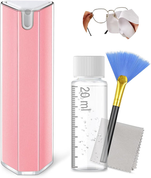Screen Cleaner, Touchscreen Cleaner for Mobile Phone Tablet Mac Car Device- with 20ml Refill, Brush & Wipe Tool - Pink (18ml)...