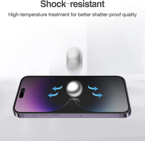 ProCase 2 Pack iPhone Privacy Screen Protector for iPhone 14 Pro Max 2022, 9H Anti Spy Dark Tempered Glass Screen Film Guard for iPhone 14 Pro Max...