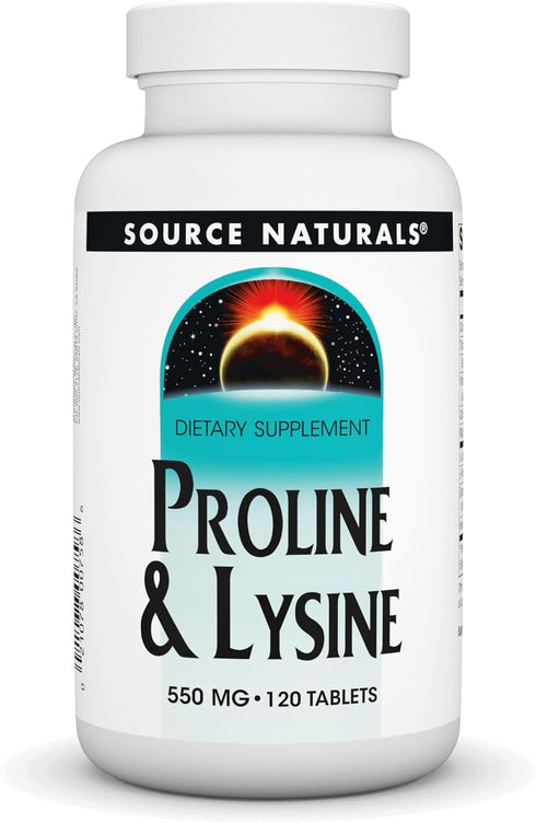 Source Naturals Proline & Lysine, 550 mg - 120 Tablets...