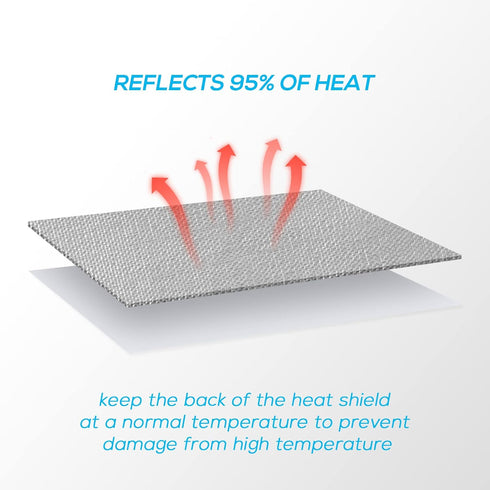 FLASLD Aluminum Heat Shield Mat for Deck Fence, Railing, Grill, Stove, Oven and Refrigerator, Fireproof Cover and Screen Protect Deck Railing from...