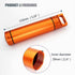 Aluminium Alloy Pill Case, Pill Fob Capsule Keychain, Long Waterproof Match Case Holder, Smell Proof Container Jar, Outdoor Survival Storage Metal...