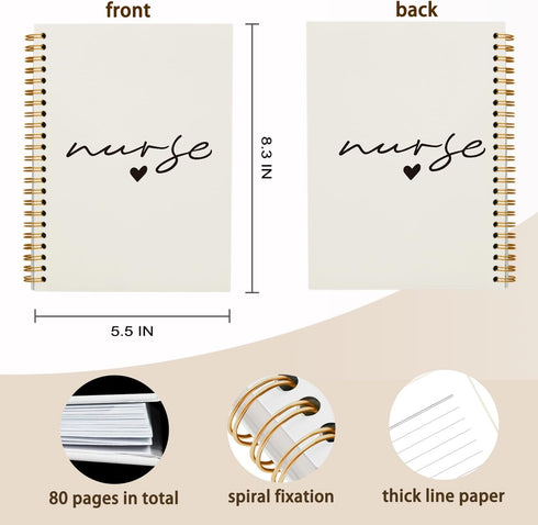 Nurse Gifts Hardcover College Spiral Notebook Journal for Work Notes,Nurse Appreciation Gifts,Nursing Student Graduation Gifts,Reading Journals fo...