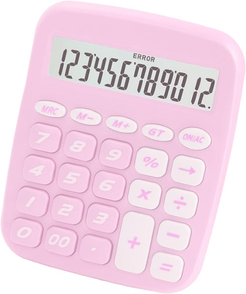 Desktop Calculator Big Buttons, 12 Digit Extra Large LCD Display, Battery Powered Office Calculators, Electronic Accounting Calculator for Busines...