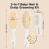 Baby Hair Brush and Comb Set for Newborn - Wooden Baby Hair Brush Set with Soft Goat Bristle, Baby Brush Set for Newborns, Baby Brush and Comb Set...