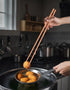 16.5 inches Cooking Chopsticks, 2 Pairs Extra Long Anti-Slip Chopstick, Reusable for Noodles Frying Hotpot Wooden Kitchen Chop Sticks...