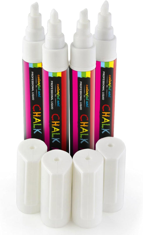 Chalk Markers, Chalkboard Markers with Reversible 7mm Fine or Chisel Tip, Erasable Liquid Chalk Markers for Menu Board, Glass, Blackboard, Window,...