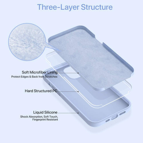 Miracase Compatible with iPhone 12 Case and iPhone 12 Pro Case, Liquid Silicone Gel Rubber Full Body Protection Shockproof Drop Protection Phone C...