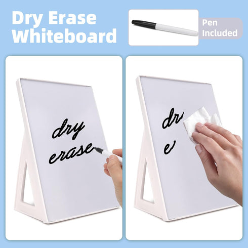 Dry Erase Board, Small Whiteboard with Stand, A4 Size 11.7 x 8.3 Inches with Two Dry Erase Markers...