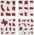 FINGERINSPIRE 4 Pcs USA 45 States Stencil 11.8x11.8 inch United States Map Stencil Template Sets Plastic United States Map Outline Stencils Reusab...