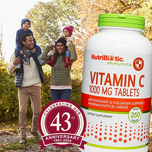 NutriBiotic - Vitamin C 1000 Mg, 250 Count Tablets | Essential Immune & Antioxidant Collagen Support Supplement | Pharmaceutical Grade L-Ascorbic ...
