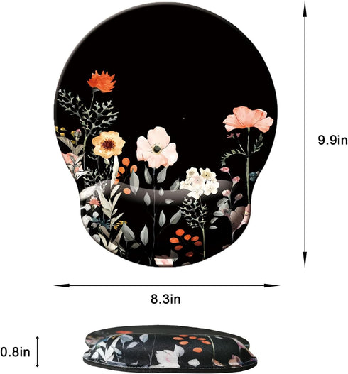 Mouse Pad with Wrist Support, Ergonomic Mouse Pad with Memory Foam Wrist Rest Cushion, Non-slip Rubber Base Gaming Mice Pad for Home Office Comput...