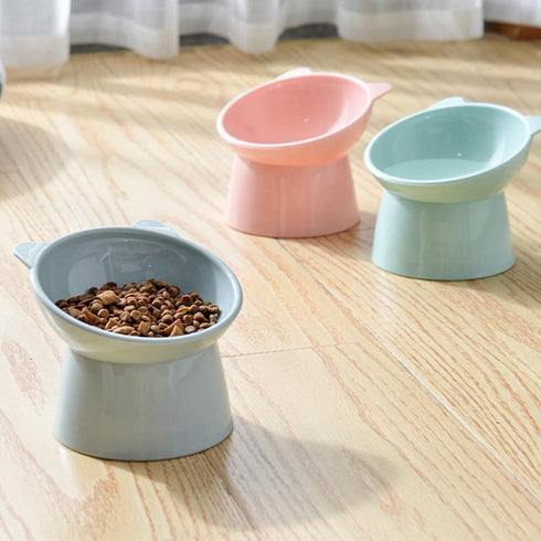 LIFKOME 3PCS Cat Bowls, Elevated Cat Bowls, Raised Cat Bowls for Food and Water, Raised Cat Bowl, Plastic Tilted Pet Bowl Pet Food Bowl for Flat- ...
