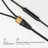 MEZE AUDIO | 1.2m Cable with Mic & Remote for 99 Classics Walnut Gold | 3.5 mm Male to Dual TS Mono 3.5mm Male Connector Plug | Kevlar Reinforced ...