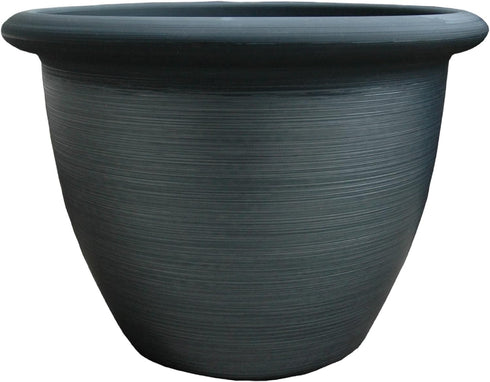 The HC Companies 9 Inch Sevilla Planter - Lightweight Indoor Outdoor Plastic Plant Pot for Herbs and Flowers, Painted Black...
