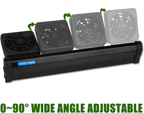 Aquarium Chiller, Fish Tank Cooling Fan System for Salt Fresh Water, 2 Variable Speed, Wide Angle Adjustable (1-Fan)...