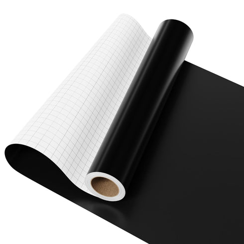 IROHTV Black Permanent Vinyl, 12" x 6 FT Matte Black Vinyl Roll for Cricut, Silhouette All Cutting Machines, Adhesive Vinyl for Craft Wall Sticker...