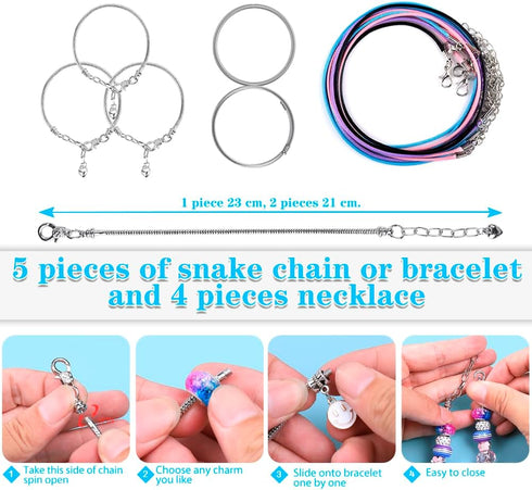 AIPRIDY Charm Bracelet Making Kit,Unicorn Mermaid Crafts Gifts Set Can Inspires Imagination and Creativity,Jewelry Making Kit Perfect Gifts for Gi...