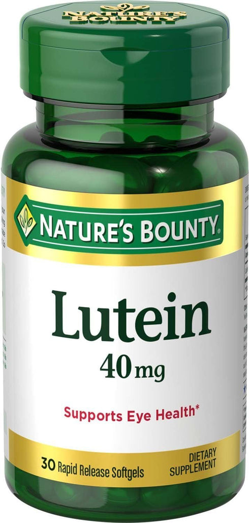 Nature's Bounty Lutein Pills, Eye Health Supplements and Vitamins, Support Vision Health, 40 mg, 30 Softgels...