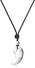 Grounding Howlite Magatama Natural Stones Pendant Janpanese Necklace...
