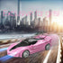 Remote Control Car, Pink RC Cars for Girls, Rechargeable RC Racing, Electric Power On Road High Speed Drift Model Vehicle Toy with Led Headlight, ...