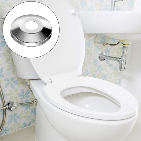 Honoson 1/2 Inches Escutcheon Flange Plate Pipe Cover for 5/8 Inches OD Copper, PEX, and PVC plumbing Pipe Stainless Steel Chrome Plated Escutcheo...