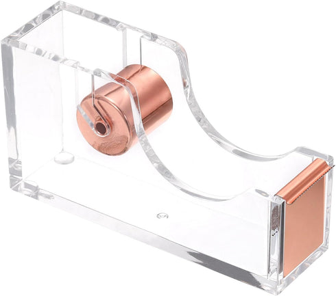 PATIKIL Tape Dispenser, Tape Dispenser Desk Cute Tape Desk Dispenser Holder Weighted Transparent Acrylic Weighted Heavy for Tape Office Desktop, R...