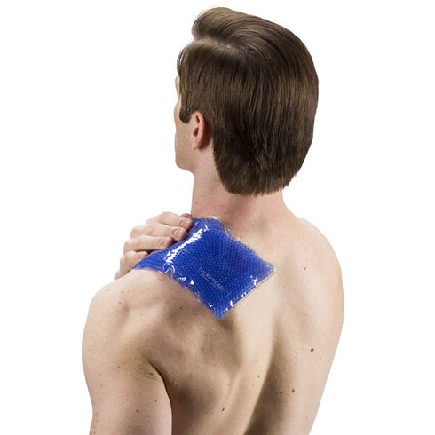 Reusable Hot Cold Pack with Strap, Sports Size Ice Pack with Gel Beads for Athletes, Flexible Hot & Cold Compress for Arthritis Pain Relief, Swell...