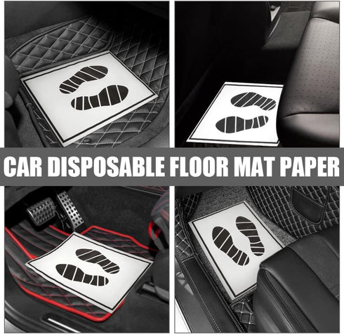 IMIKEYA Paper Floor Mat: 25Pcs Disposable Car Floor Mats Car Paper Floor Mats Disposable Car Interior Floor Mats Automotive Floor Mats Printing Pa...