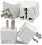 4 Pack Universal Adapter, Europe to US Plug Travel Adapters (White)...