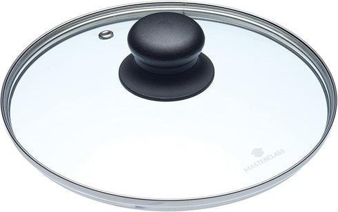 MasterClass KitchenCraft MCGLLID20 Glass Saucepan Lid Designed to Fit All 20 cm Saucepans and Frying Pans, 20 cm (8 Inch)...
