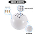Car Manual 4 Speed Ball Gear Shift Knob Kit, Round Short Throw Shifter Universal for Manual Transmission Vehicles Durable Acrylic White with Adapt...
