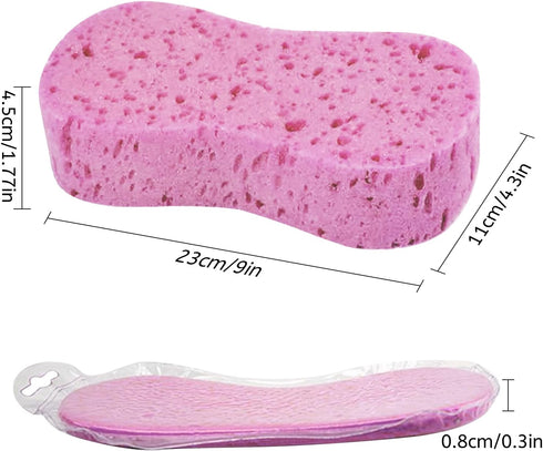 Individually Wrapped Sponges,12 Pack Car Cleaning Large Sponges, All Purpose Sponges for Cleaning, Easy Grip Thick Foam Scrubber, Giant Bone Spong...