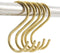 10 Pieces Multipurpose Brass S Shaped Hooks Coat Clothes Storage Hangers Kitchen Pot Pan Racks...