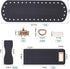 PandaHall DIY PU Leather Bag Knitting Set, Leather Bottom/26' Shoulder Strap/Bag Twist Lock/Flap Cover/Buckles for Crochet Handbag Tote, Black (7 ...