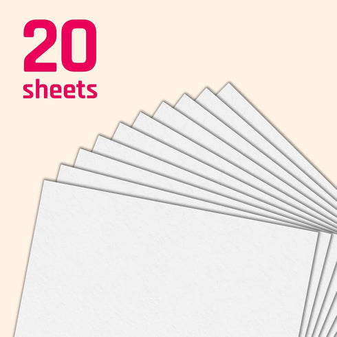 20 Sheets, Heavy White Cardstock - 8.5" x 11", 110 lb (300 gsm)...