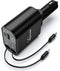 Retractable Car Charger,66W 4 in 1 Super Fast Charge Car Phone Charger,Retractable Cables (31.5 inch) and 2 USB Ports Car Charger Adapter for iPho...