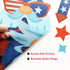 4th of July Gnome Window Clings Decorations 9 Sheets Patriotic Window Clings Red White and Blue Party Supplies Decor for Home School Office Classr...