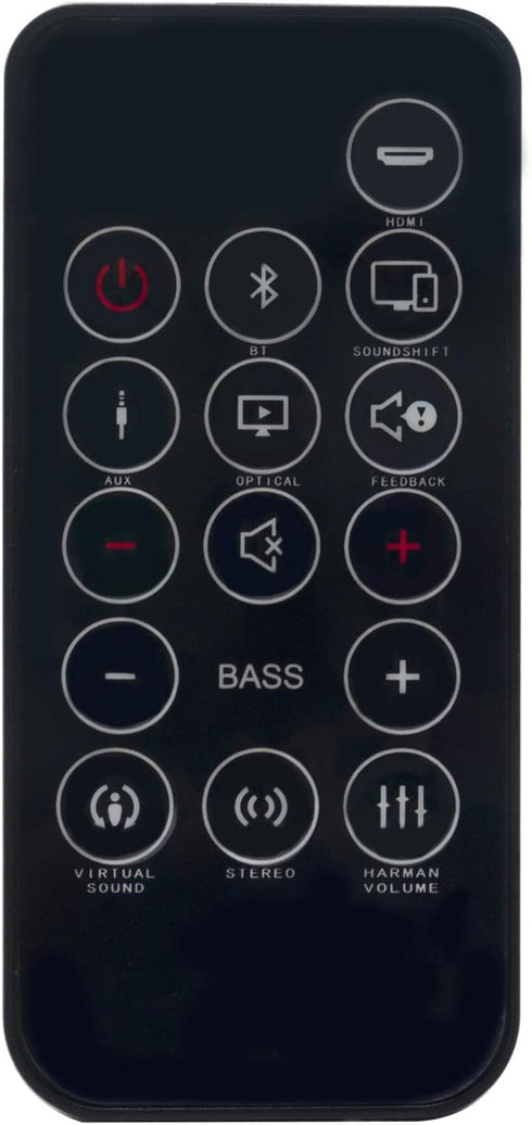 WINFLIKE Replacement Remote Control fit for JBL Cinema SB250 Soundbar Home Cinema SB350 Sound Bar Home Audio System CINEMASB250 CINEMASB350 STV250...