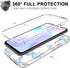 Case for Redmi 9A M2006C3LG/Redmi 9i M2006C3LII Case with Tempered-Glass Screen Protector, Clear Butterfly Pattern Full Body Protective Phone Cove...