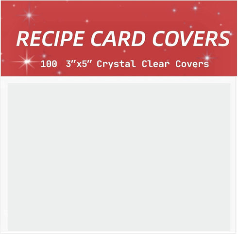 3x5 Recipe Card Protectors,100 Count,Recipe Card Covers,Index Card Sleeve...