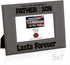 KATE POSH The Love Between a Father & Son is Forever Engraved Leather Picture Frame, Father of The Groom, Best Dad Ever, First Father's Day, Daddy...