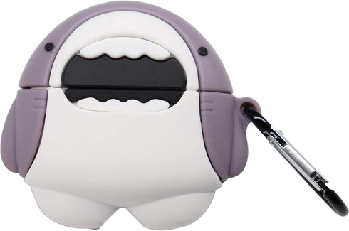 3D Cartoon Animal Shark Silicone Case for AirPod Pro Shockproof Thick Protective Cover for Apple AirPods Pro 3 Case Cover Protector with Keychain...