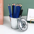 Mini Desktop Trash Can with Lid Tiny Garbage Can Metal Rubbish Bin for Home Office Countertop...