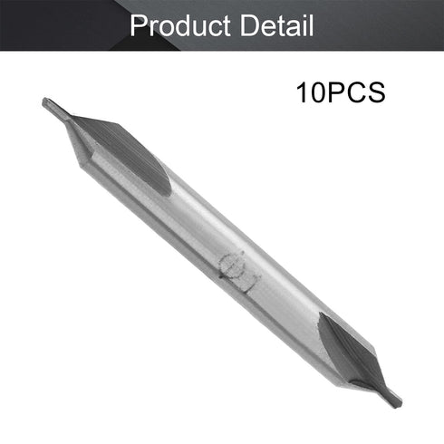 Utoolmart 10 Pcs Center Drill Countersink Lathe Bit Mill Tool, Combined Drills Plain Type A 1mm x 4mm, Combined Countersinks Drills Set Tool, HSS-...